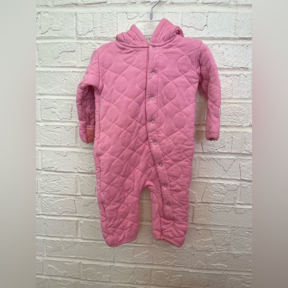 Kickee Pants Ouilted Coverall with teddy bear hood - Picture 1 of 3